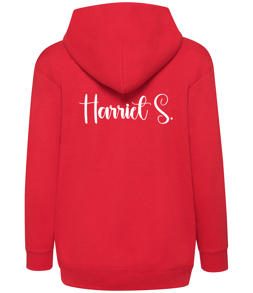 Personalised School Zip-Up Hoodie