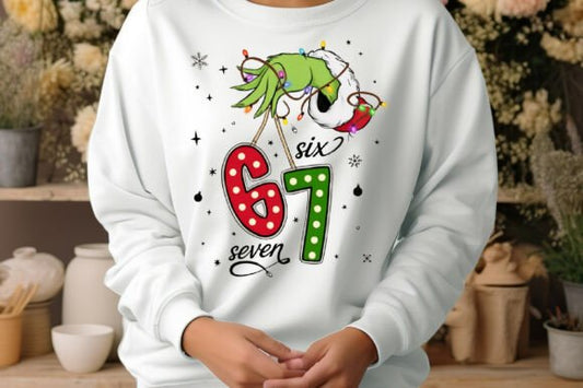 Six Seven 6 7 67 Meme Christmas Jumper (Kids Sizes)
