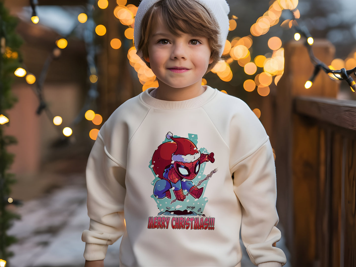 Personalised Spidey Christmas Jumper