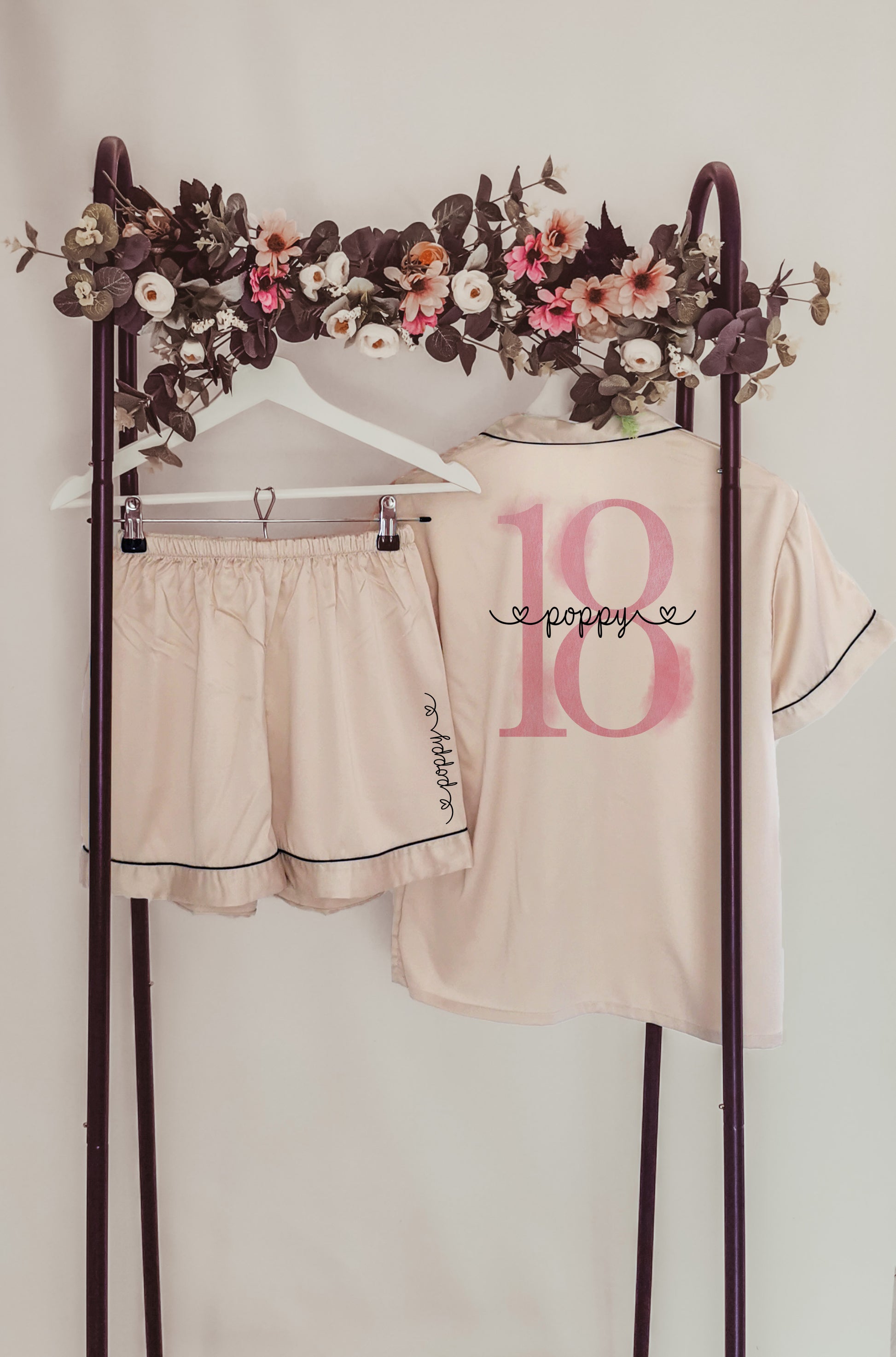 Personalised Birthday Pyjamas – Any Age Name 🎀 (Adult Sizes)