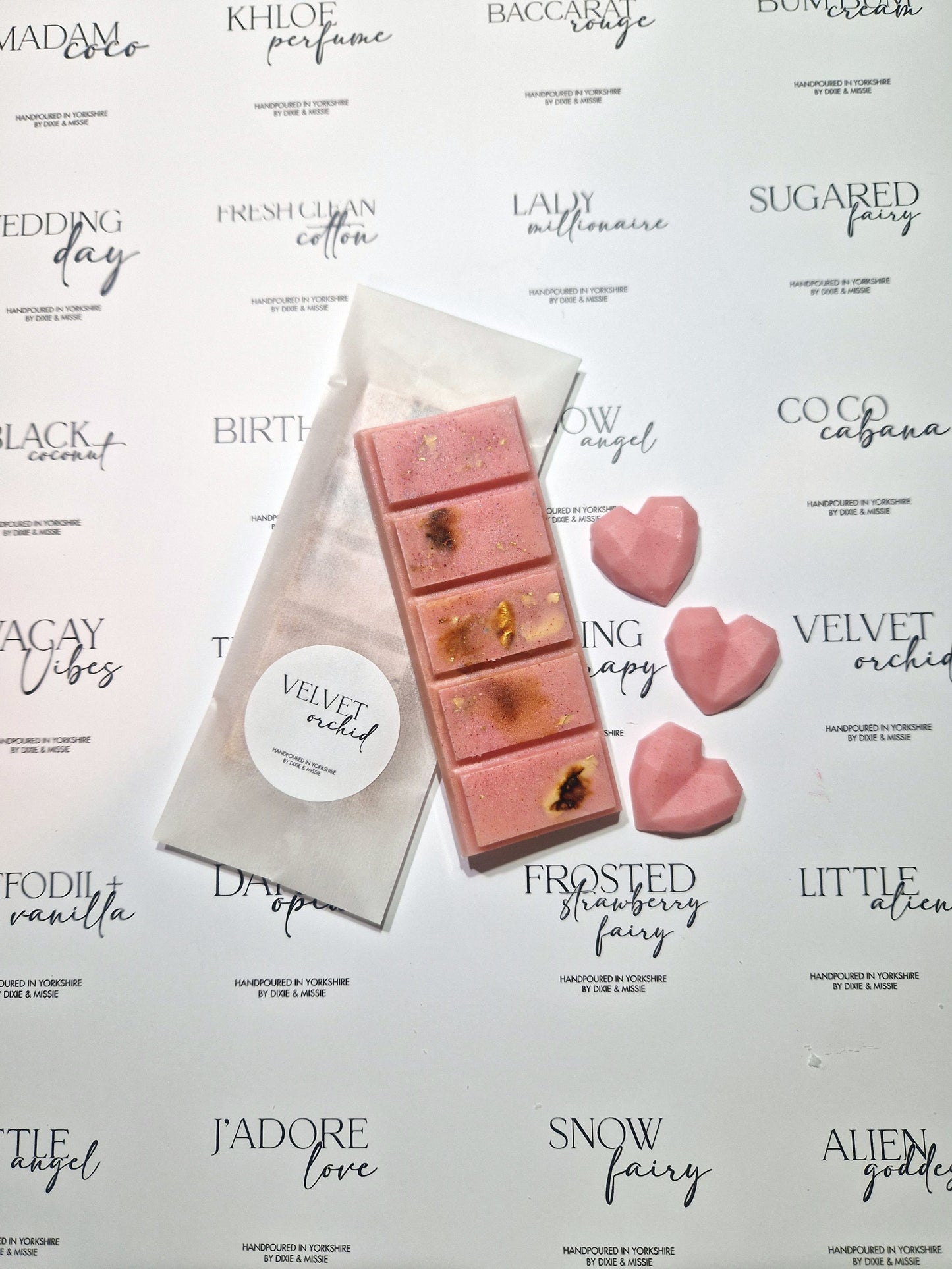 Pink Tulips & White Jasmine Wax Melt Snap Bar, Cleaning Laundry Simmering Granules and Carpet Freshener, Strong Scented Home Wax