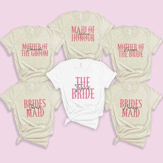 Personalized Western Bachelorette Party Shirts, Custom Hens Party Group T-Shirts