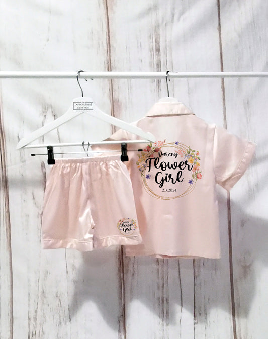 Sweet Personalised Flower Girl Pyjamas