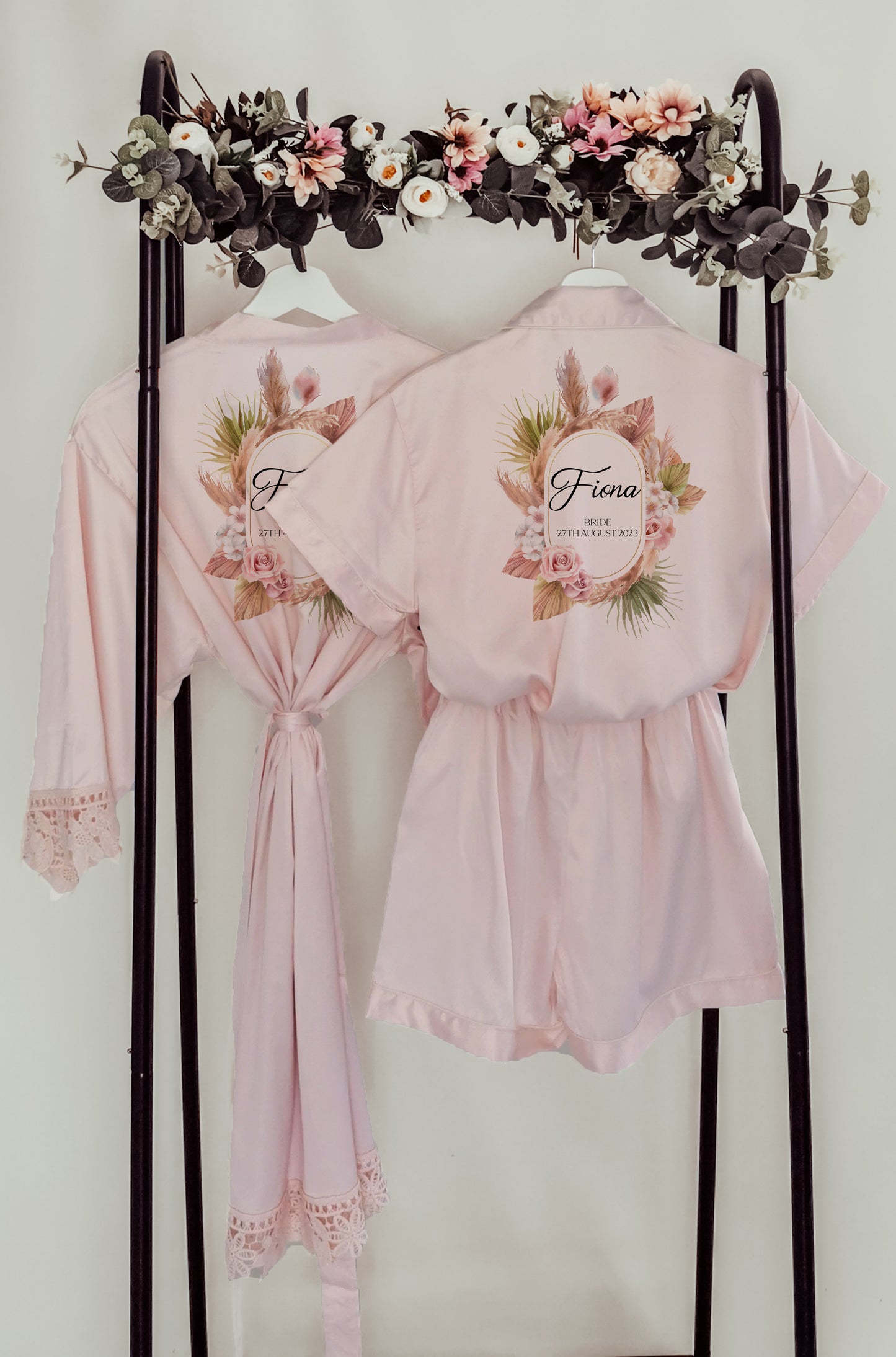 Personalised Boho Style Bridesmaid and Flowergirl Robes