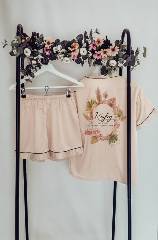 Personalised Boho Style Bridesmaid, Maid of Honour and Mother of the Bride Pyjamas