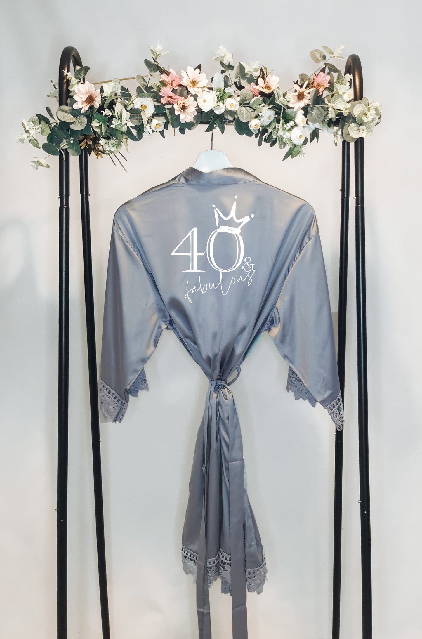 Personalised 50 and Fabulous Birthday Robe, Unique Ladies Milestone Birthday Present