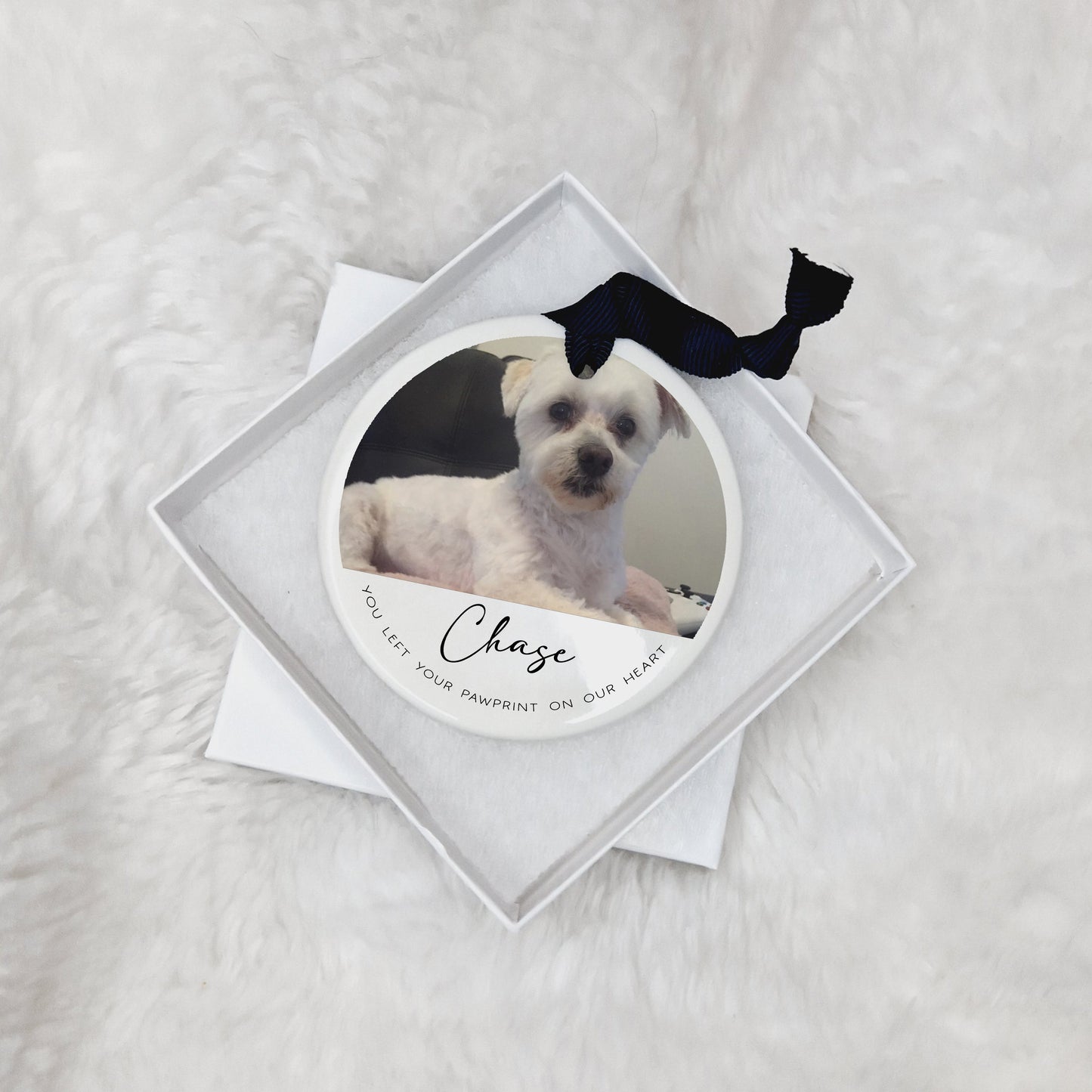 Personalised Cat Pet Loss Memorial Bauble Photo Keepsake