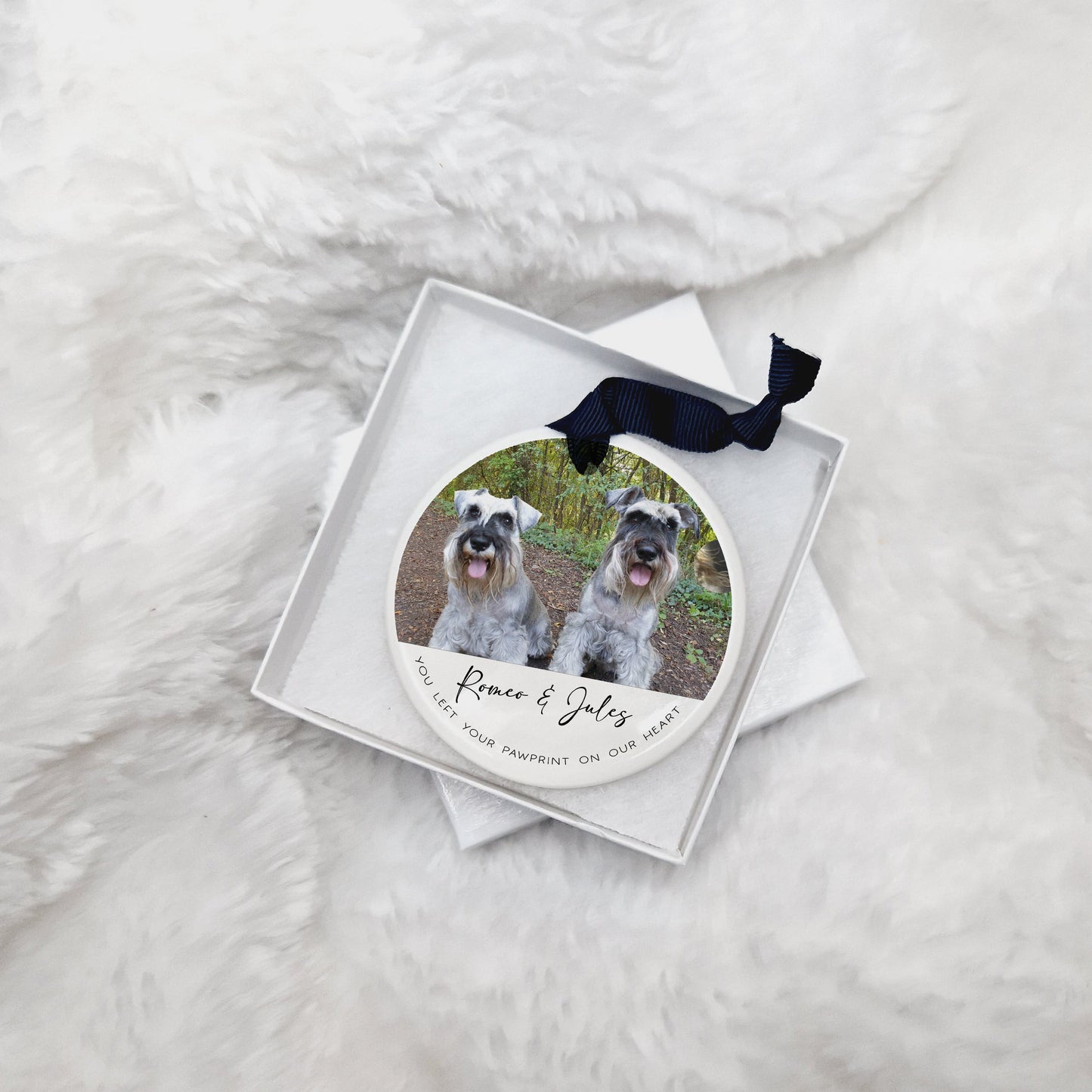 Personalised Cat Pet Loss Memorial Bauble Photo Keepsake