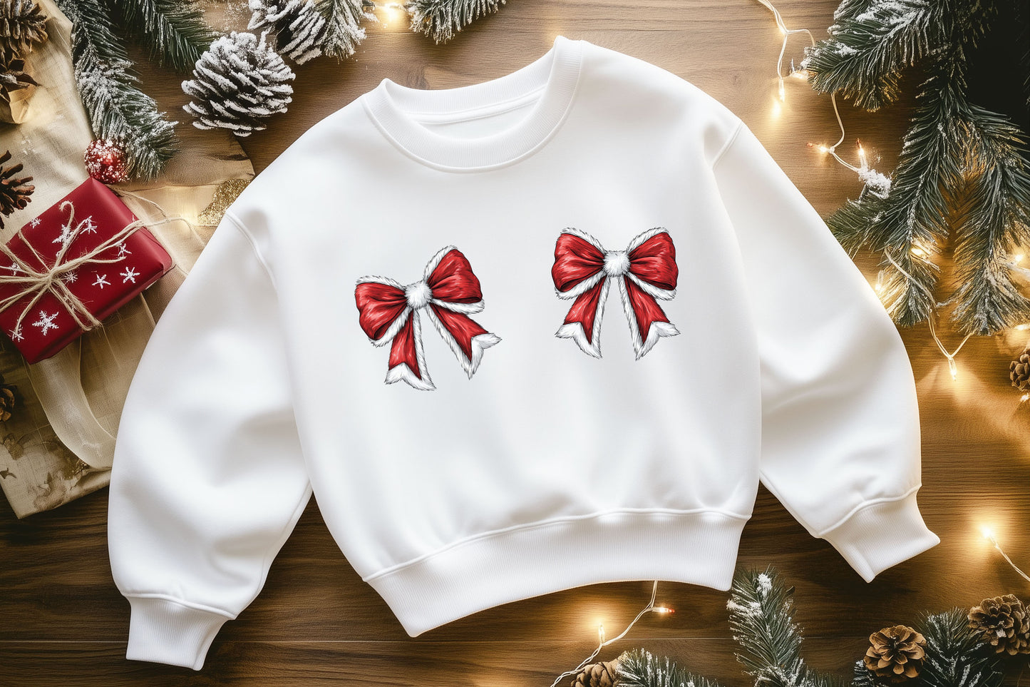 Santa Claus Croquette Boob Bow Christmas Jumper, Funny Rude Adult Christmas Day Sweater