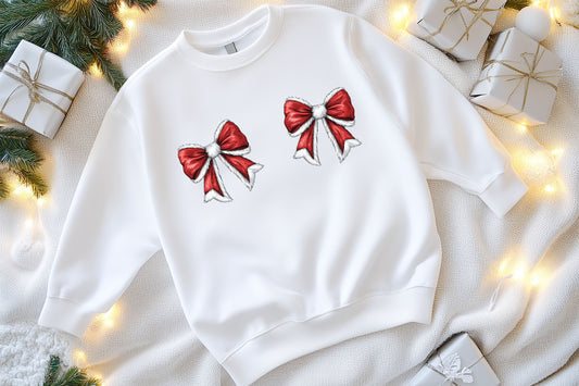 Santa Claus Croquette Boob Bow Christmas Jumper, Funny Rude Adult Christmas Day Sweater