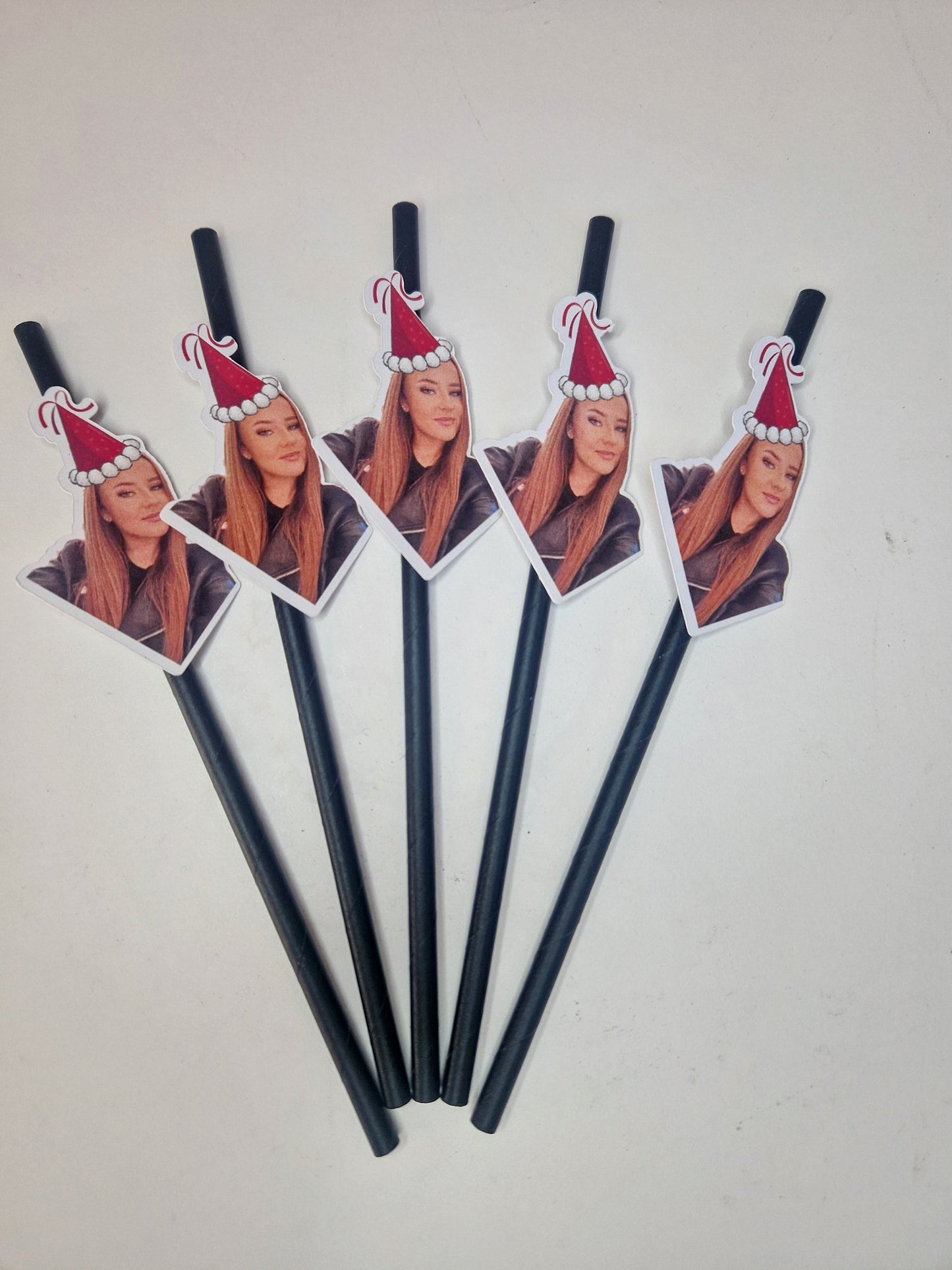 Personalised Birthday Straws - Photo Party Straws