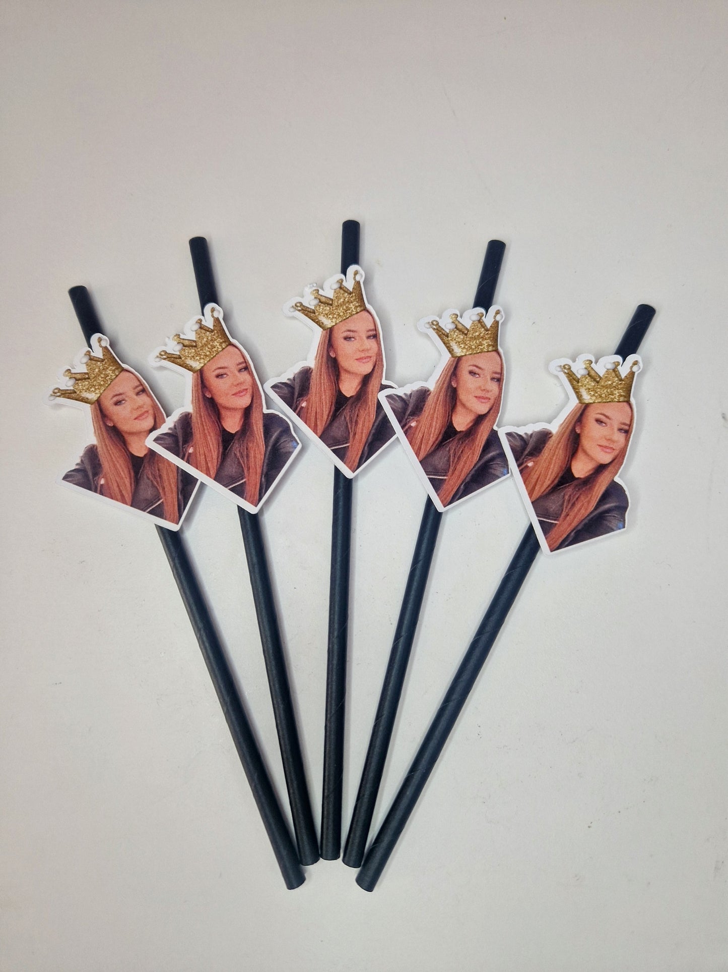 Personalised Birthday Straws - Photo Party Straws