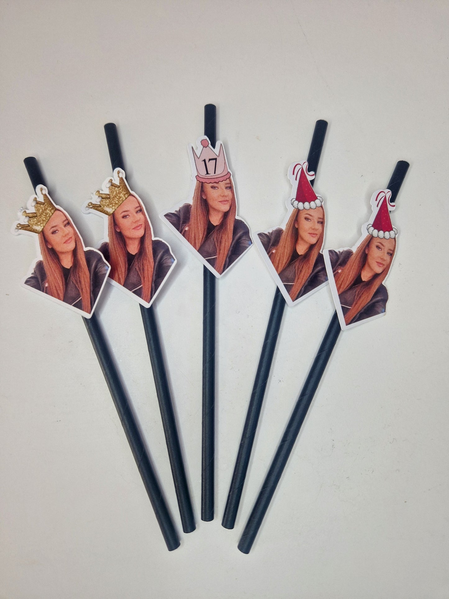 Personalised Birthday Straws - Photo Party Straws