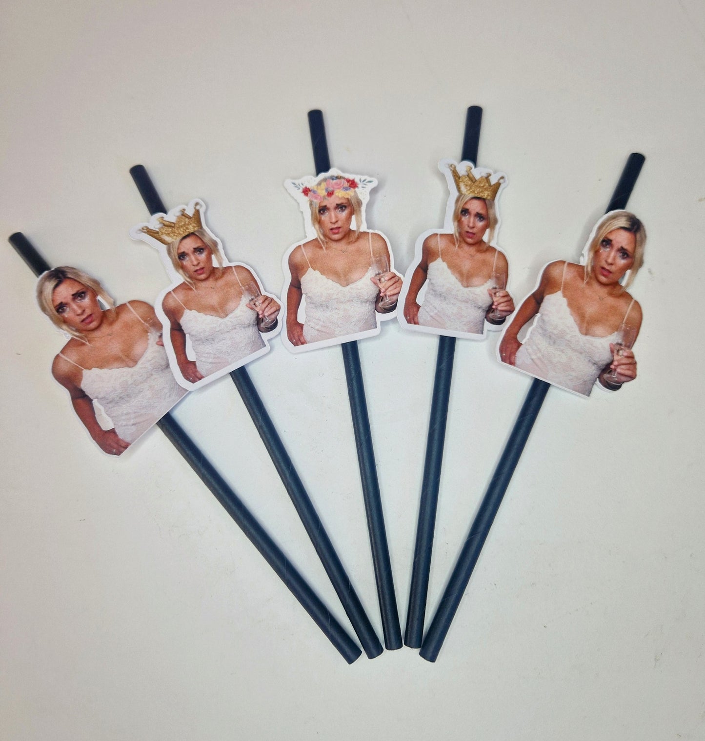 Personalised Birthday Straws - Photo Party Straws