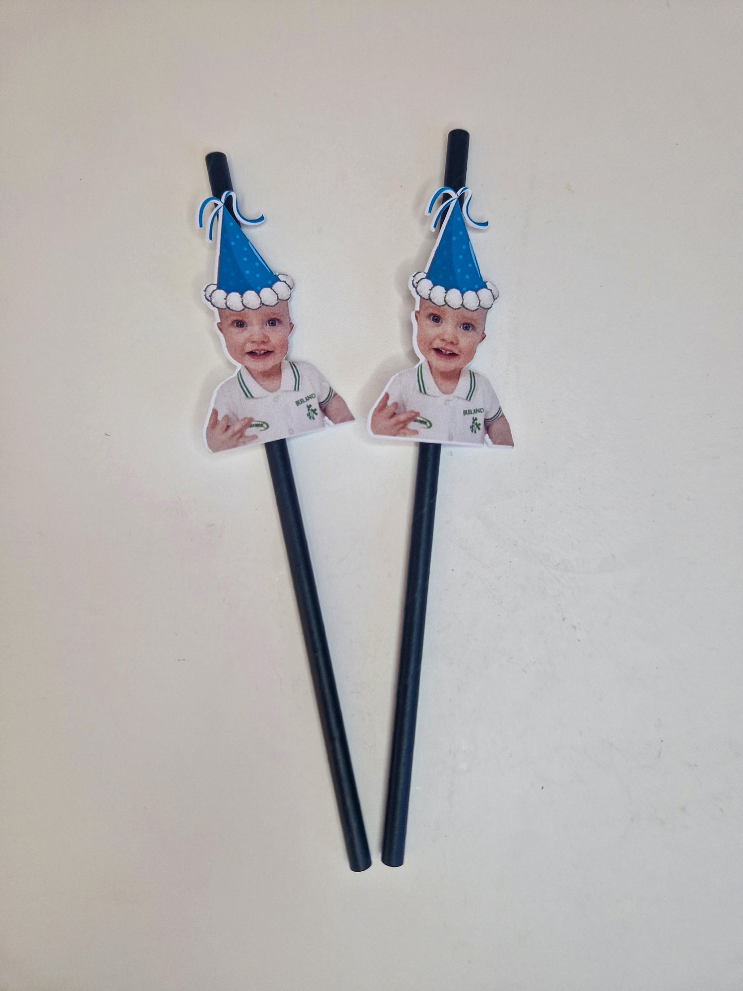 Personalised Birthday Straws - Photo Party Straws