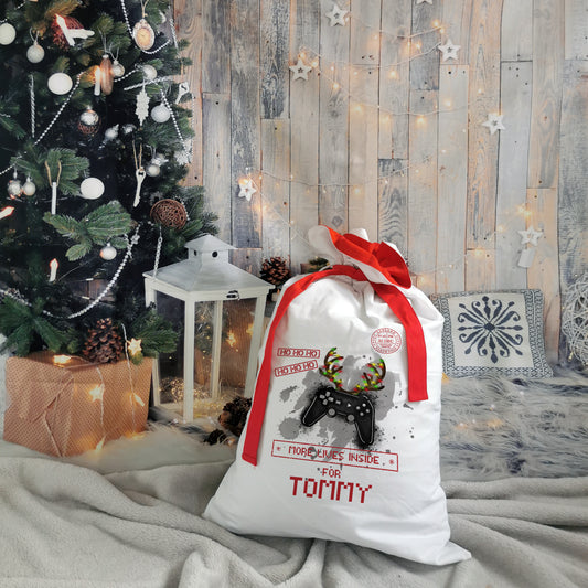 Luxury Gamer Personalised Santa Sack