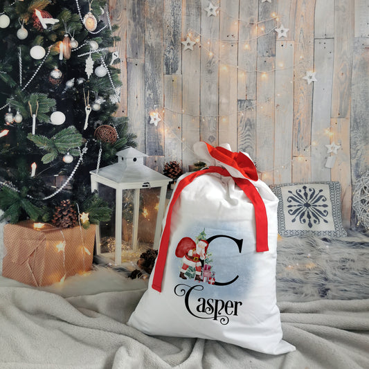 Luxury "TRADITIONAL SANTA" Personalised Santa Sack