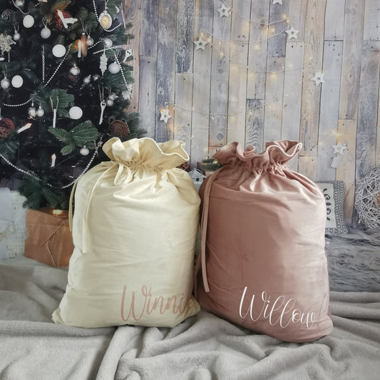 Luxury Velvet "WILLOW" Personalised Santa Sack