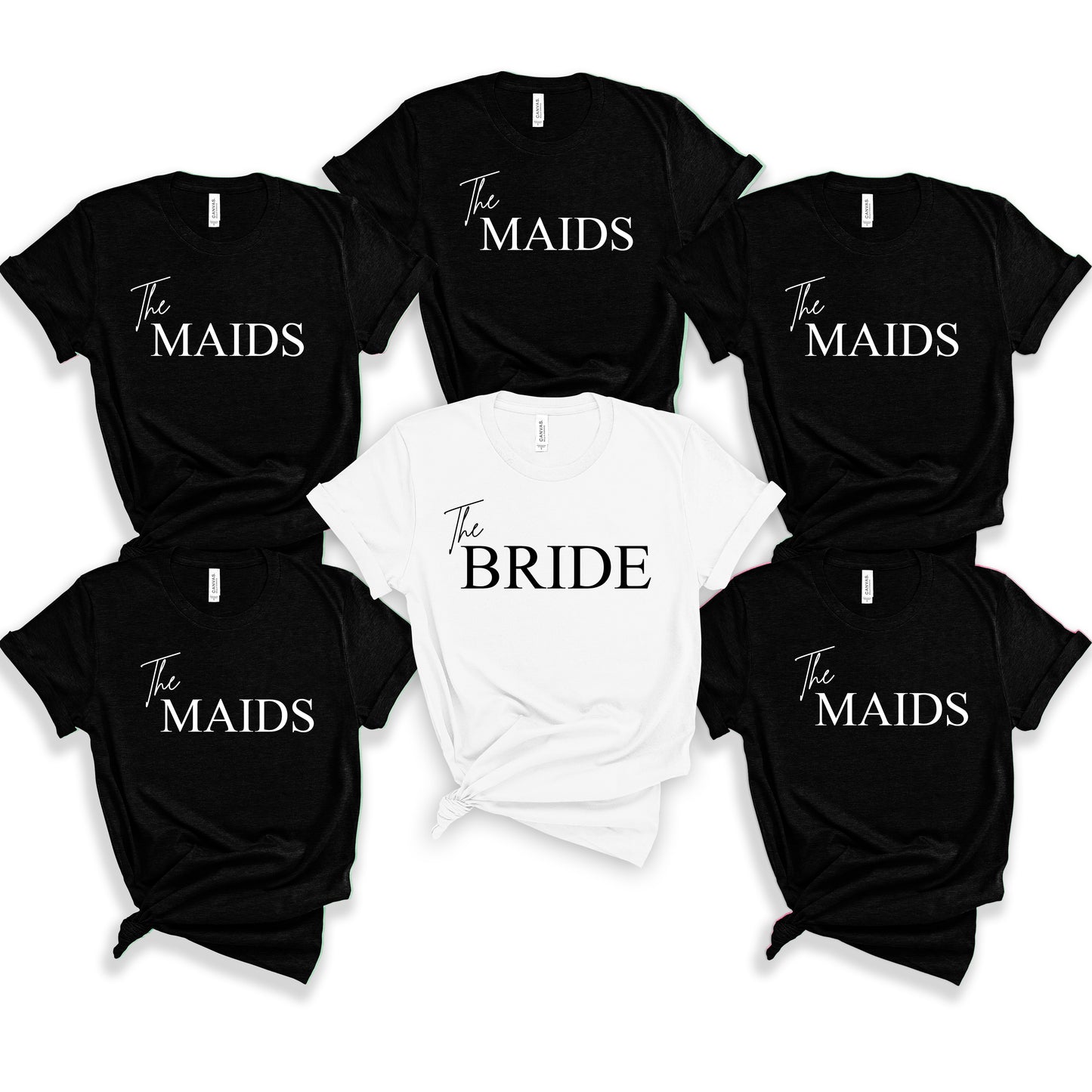 Personalised Neutral Aesthetic "THE MAIDS" Hen Party TShirts