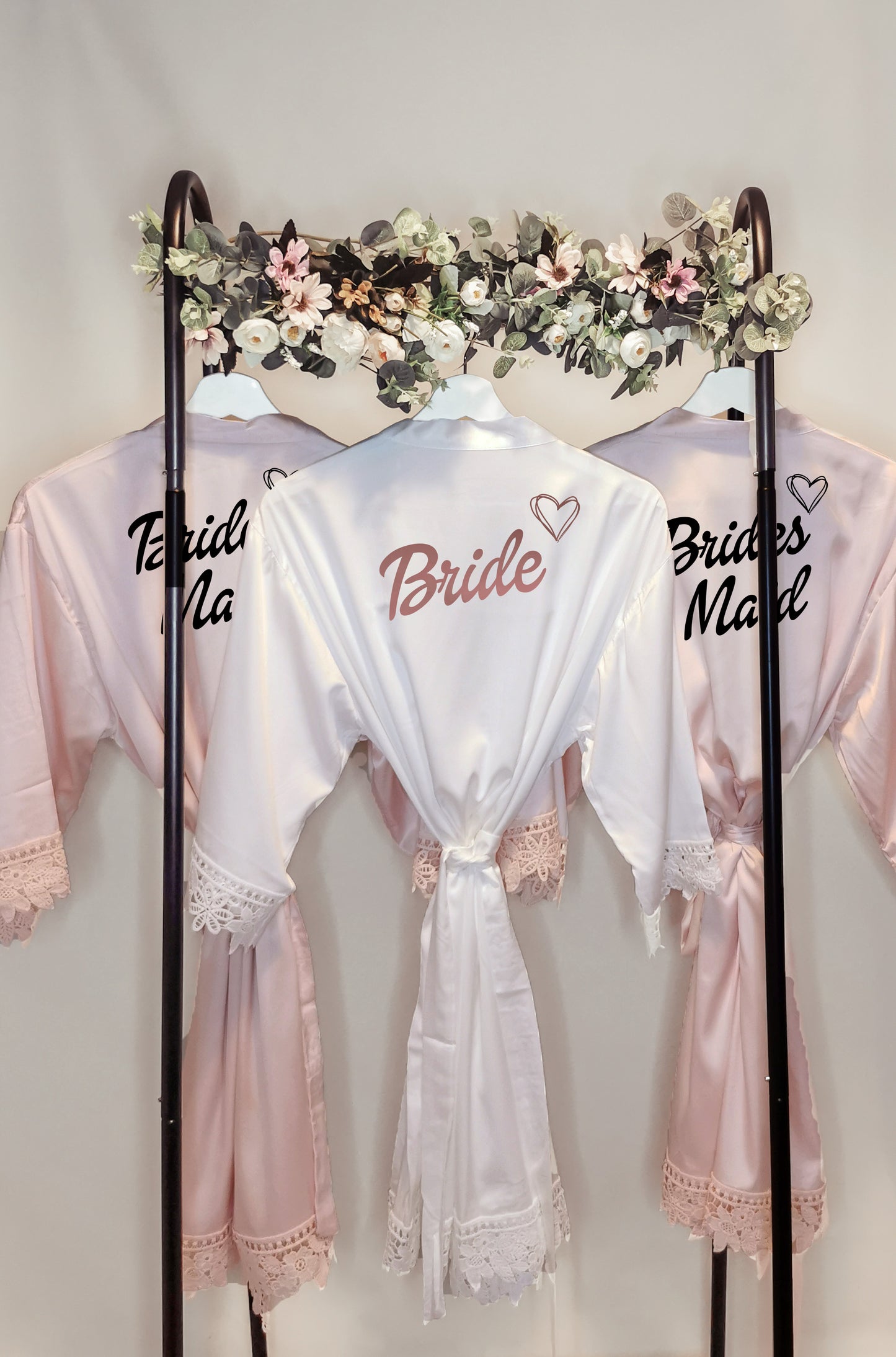 Personalised Bridal Party Satin Dressing Gowns