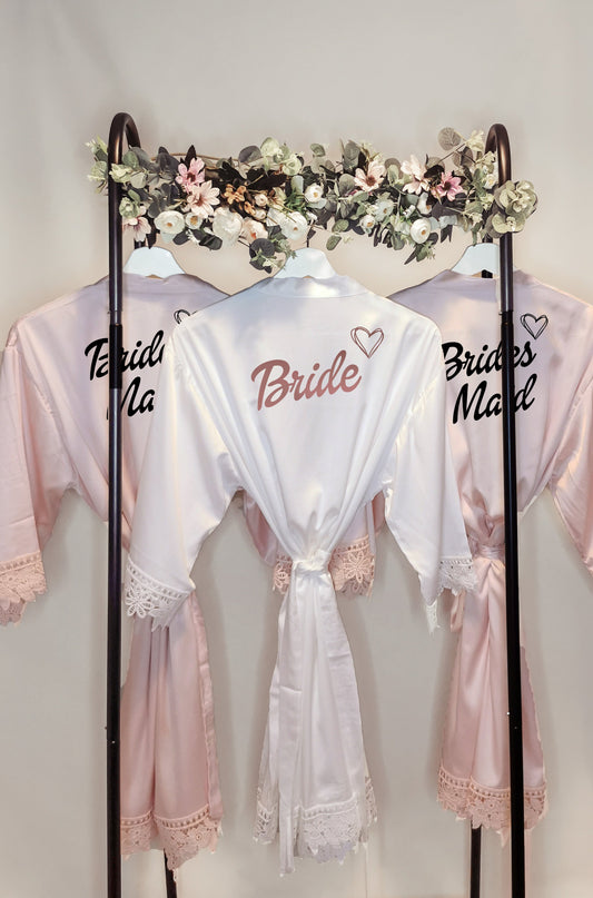 Personalised 90s Bride Vibes Silky Pyjamas