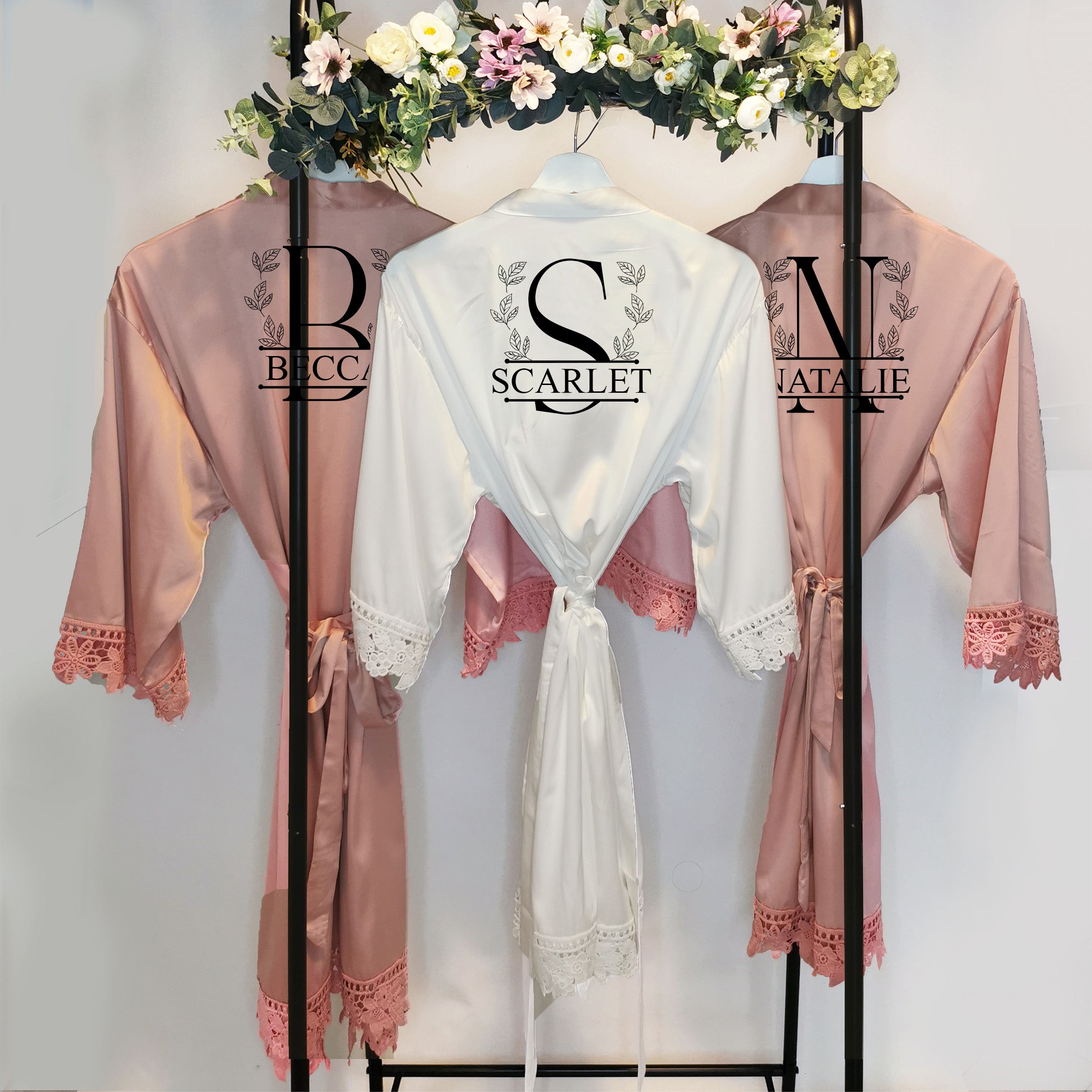 Silk dressing gowns hot sale for bridal party