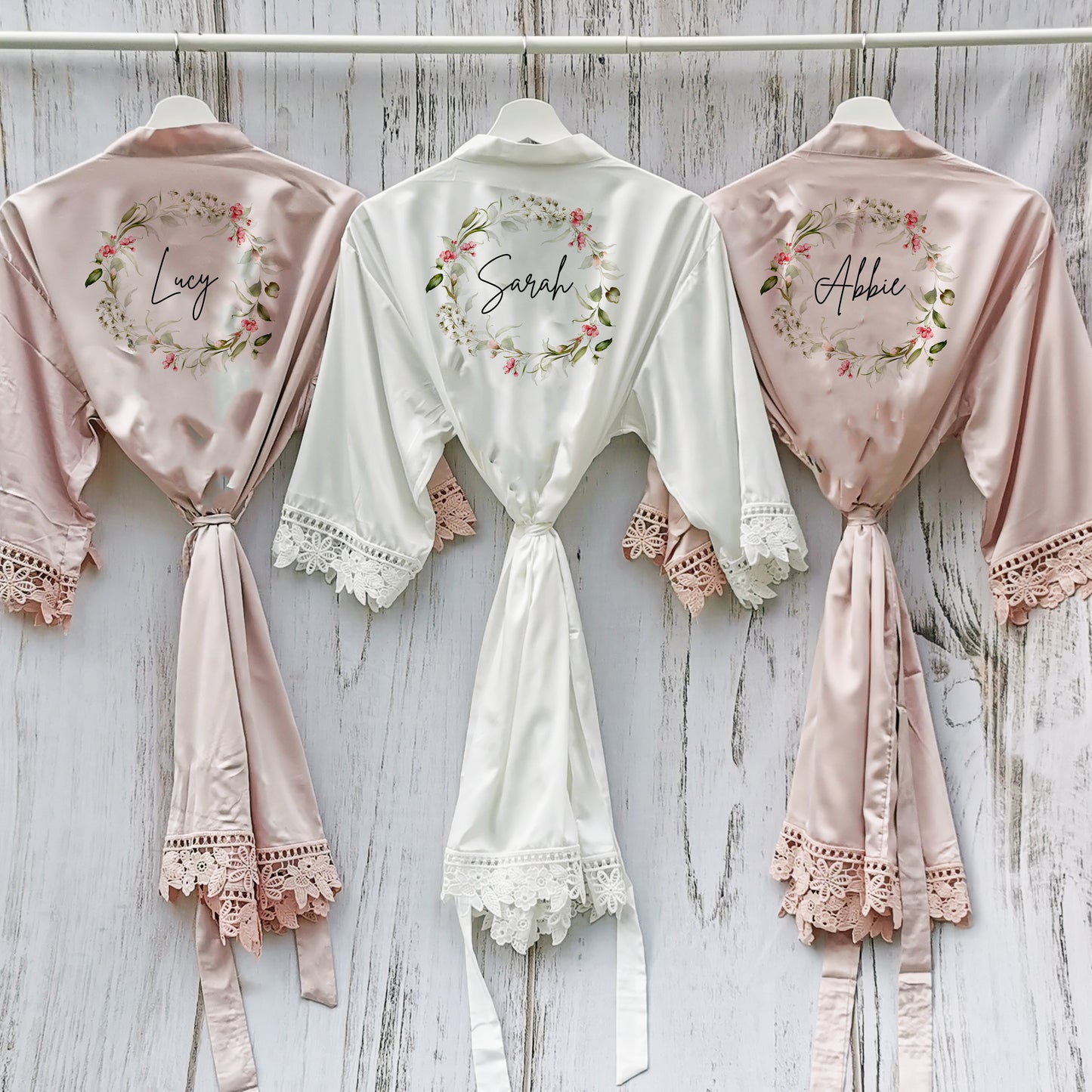 Personalised Floral Bridesmaid and Bridal Robes