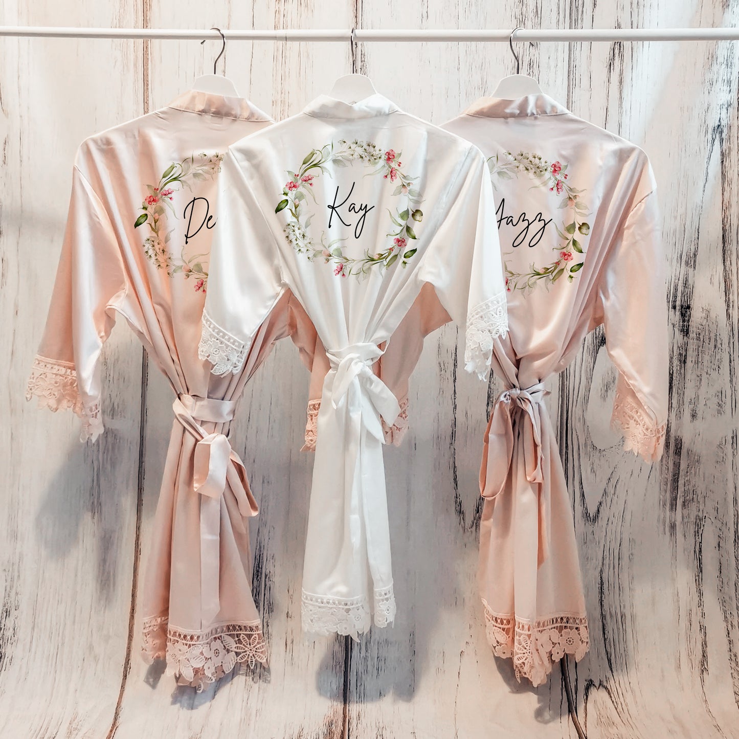 Personalised Floral Bridesmaid and Bridal Robes