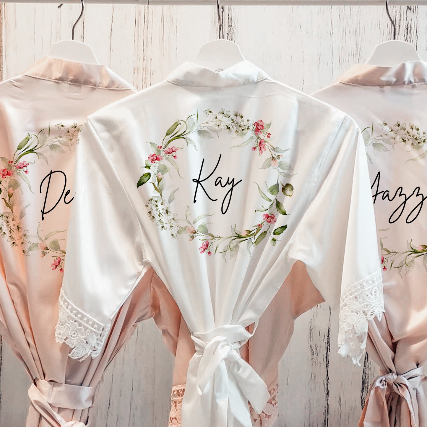 Personalised Luxury Floral and Foliage Bridesmaid Robes