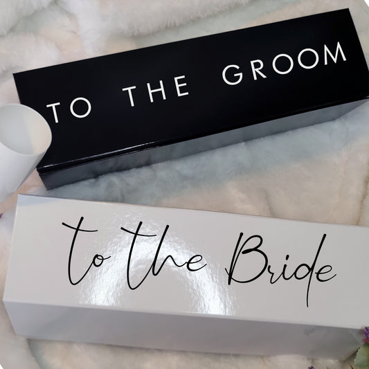 Personalised Bottle Box for the Bride and Groom