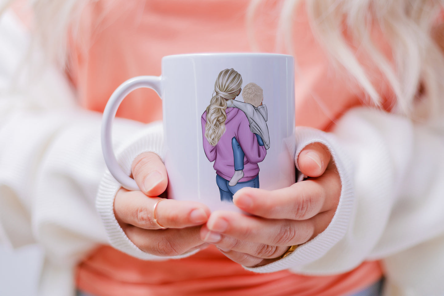 Personalised Mummy and Toddler Baby Mug