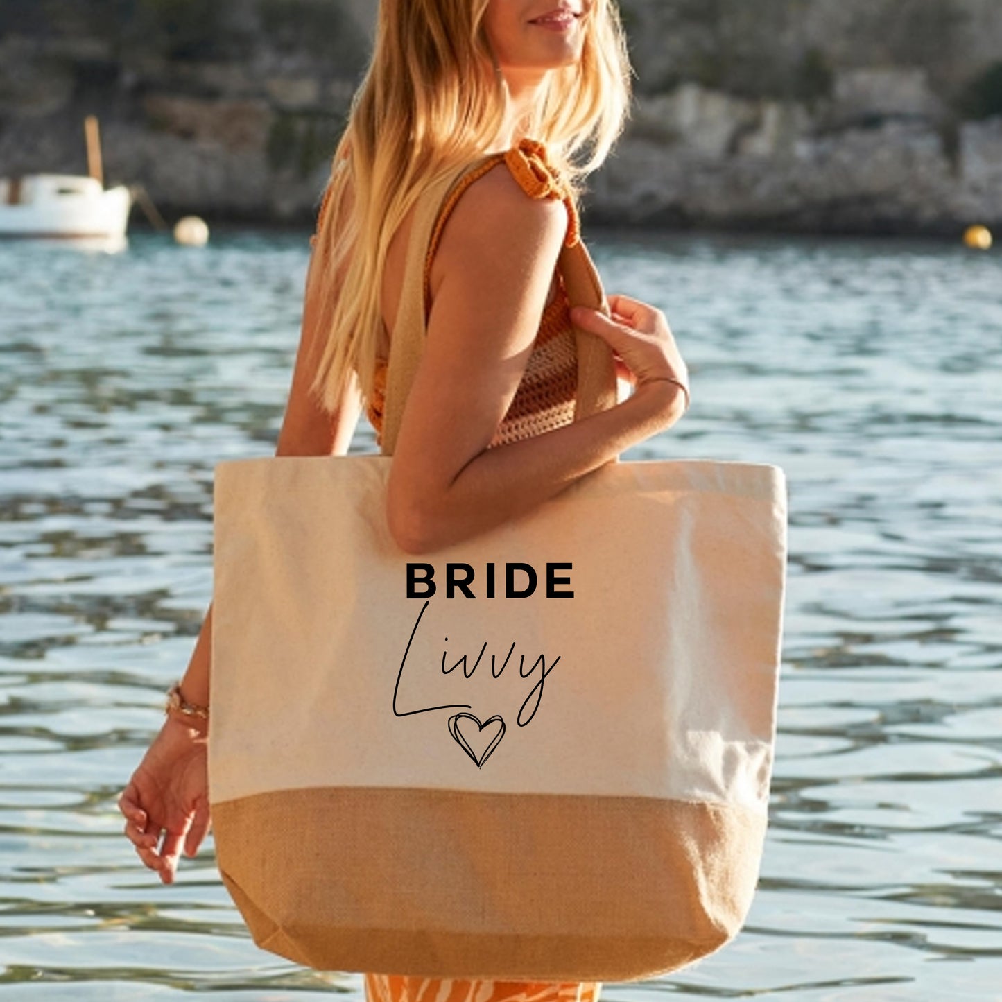 Personalised Bridesmaid Beach Bag