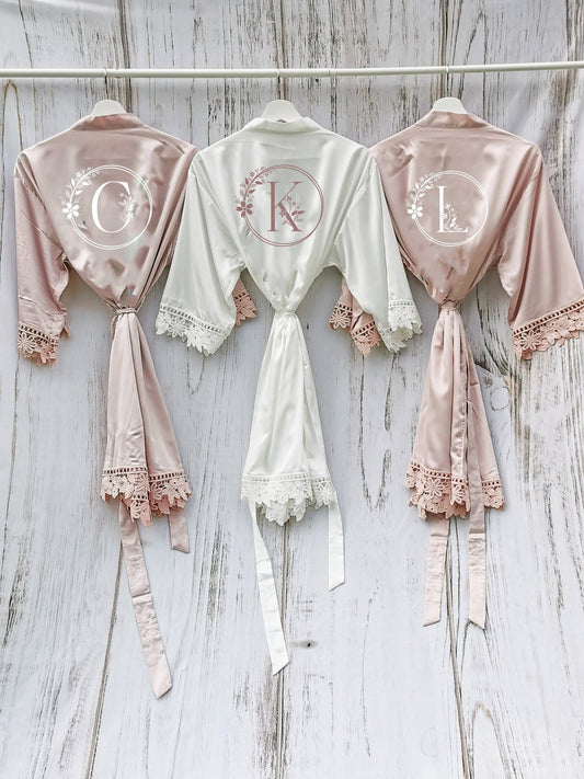 Personalised Pink Bridesmaid Robes,